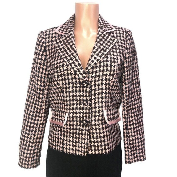 SPENSER JEREMY Blazer Jacket sz 4 Pink/Black Casual - Picture 2 of 16